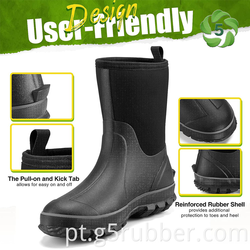 Gardening Rubber Boots For Men 5 0mm